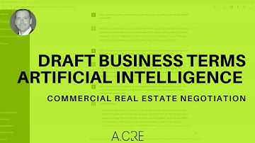 Another Use Case for ChatGPT in Commercial Real Estate - Drafting Business Terms