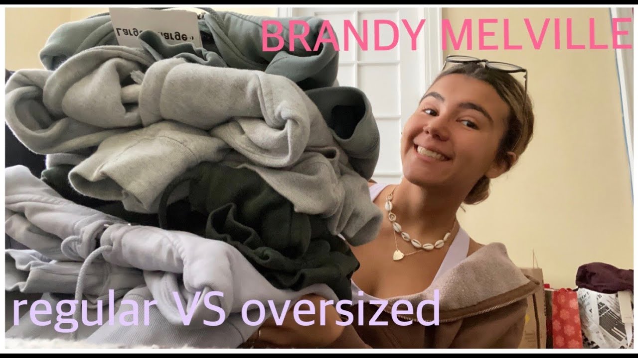 Brandy Melville christy hoodies COMPARED regular/oversized 