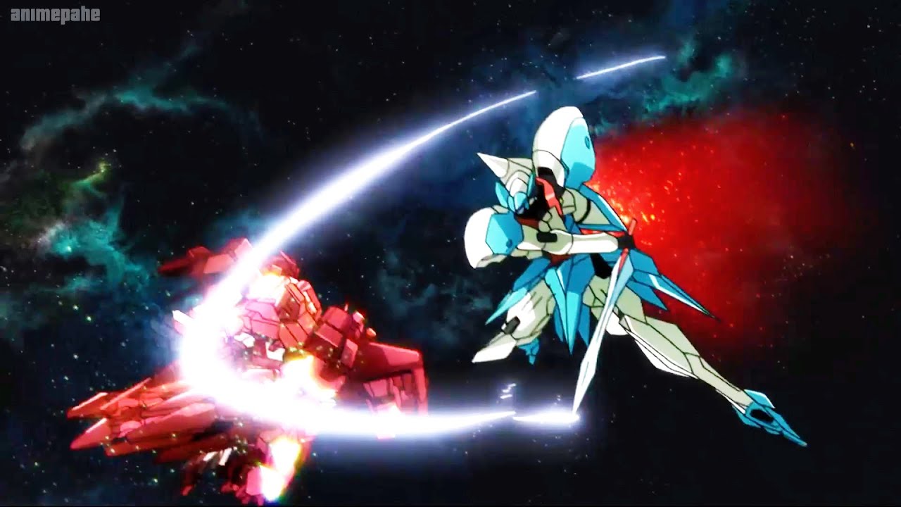 Shadow of the Innovators ~ Wang x Hong Long be shot down by Nena Trinity with her Gundam Throne Drei