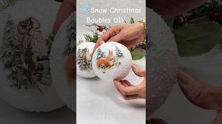 ✨White Snow Christmas Baubles #christmas #christmasdecor #christmascrafts #christmas2023 #decoration