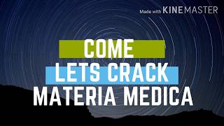 Come, Let Study Some Materia Medica