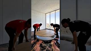 Hollywood Hills Epoxy Floor Rose Gold Marble Seahorse Aquarium Portal