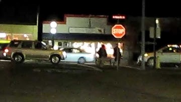 Pedestrian Nearly Run Over - Gets Bumped