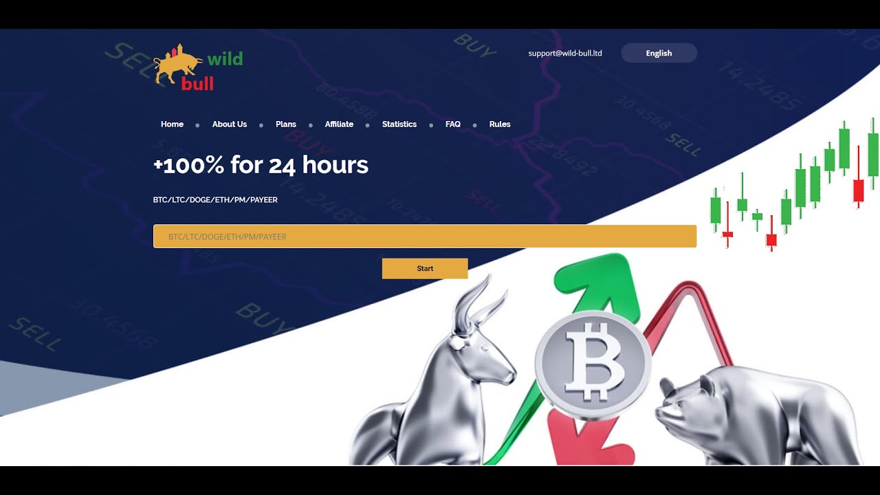WILD-BULL | DOUBLE BITCOIN | DOGE | ETH | LTC | PM/PAYEER (LIVE DEPOSIT)