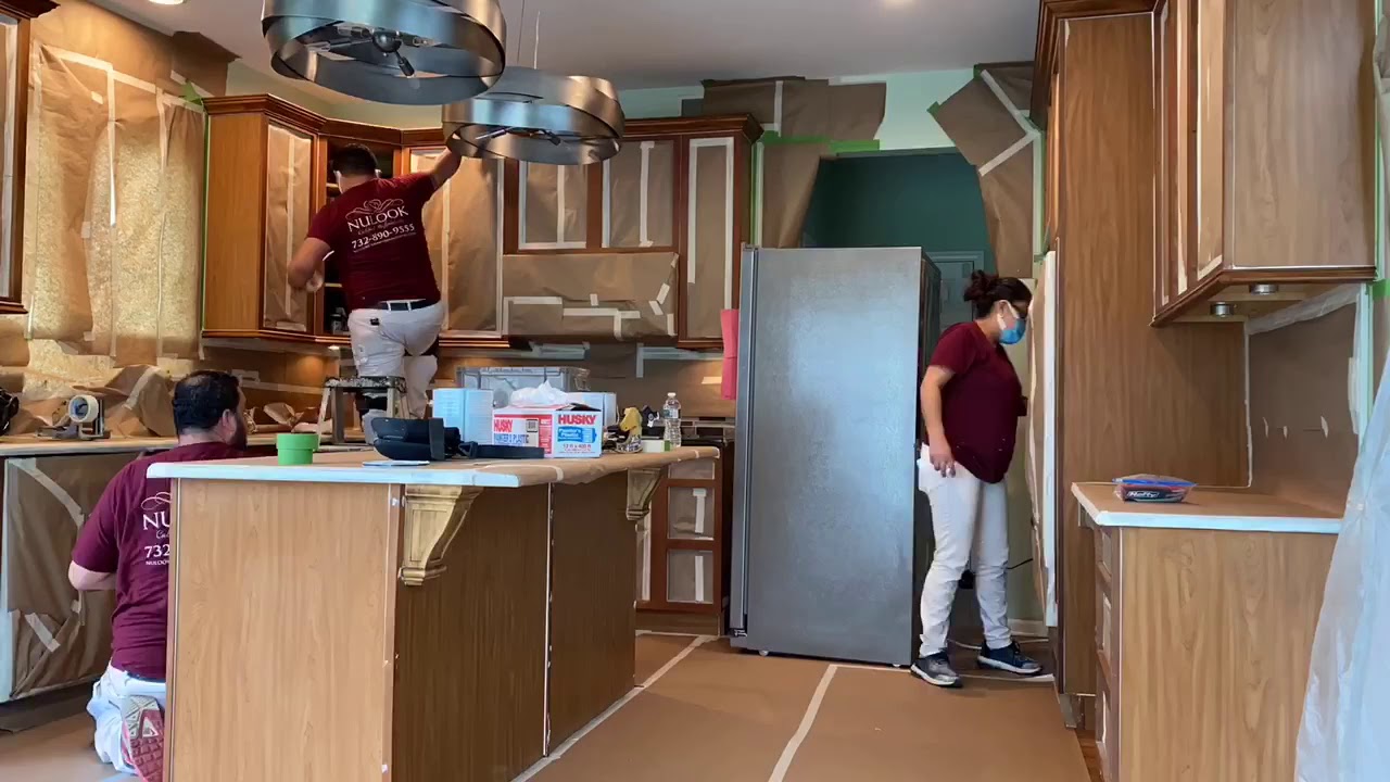 Nulook Cabinet Refinishing - Time lapse of kitchen cabinet ...