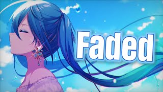 Nightcore - Faded (lyrics) [slowed]