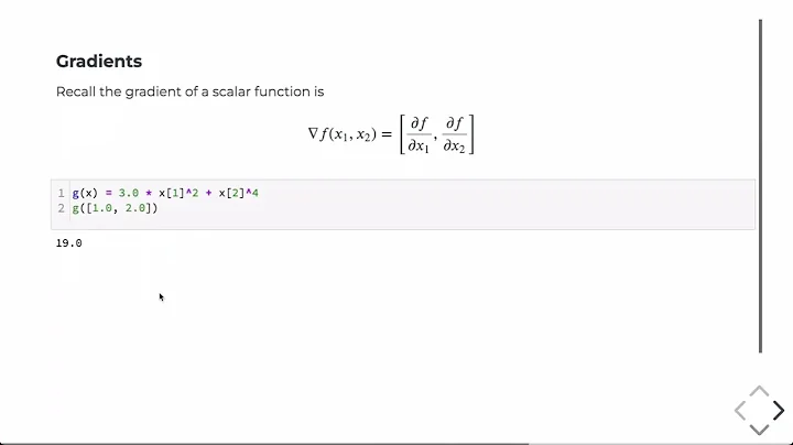 Automatic Differentiation in Juila with ForwardDif...