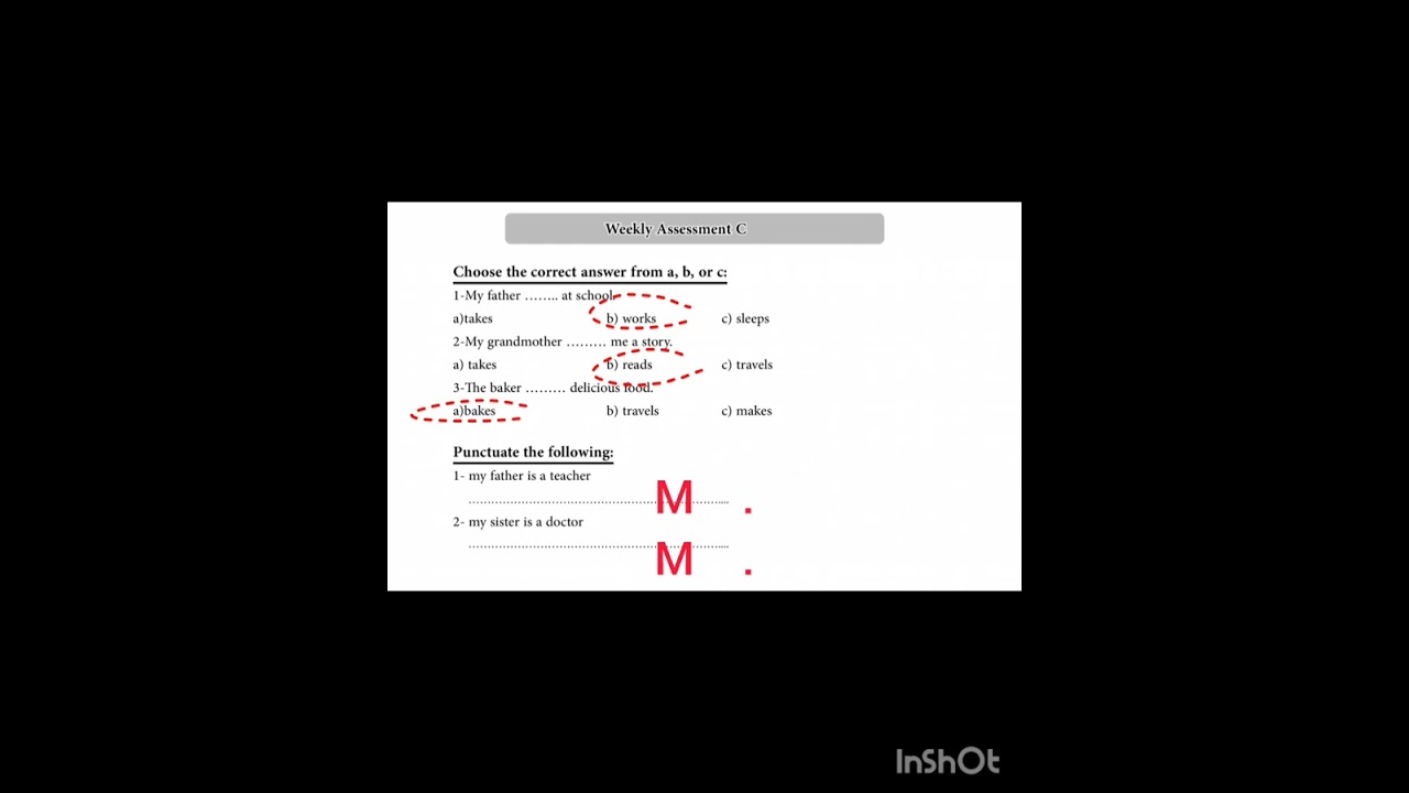 حل تقييم الإسبوع الرابع للصف الثالث الابتدائي إنجلش #تقييمات #grade3 #grade3english #primary 