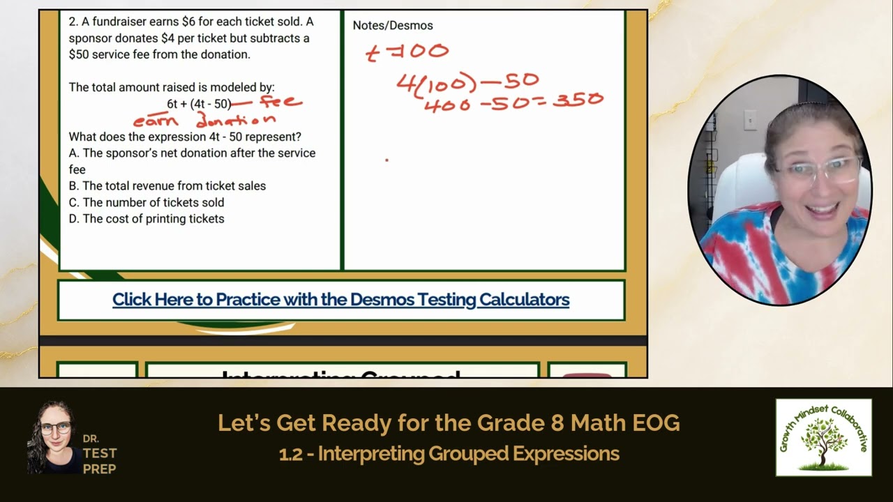 MA.8.1.2 -Interpreting Grouped Expressions- HeyDrTestPrep.com