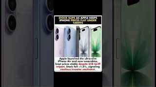 STOCK SLIPS AS APPLE KEEPS IPHONE PRICES FLAT UNDER TARIFFS #viral #news #iphone15