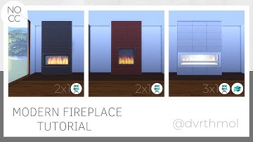 MODERN FIREPLACE TUTORIAL | NO CC | The Sims 4