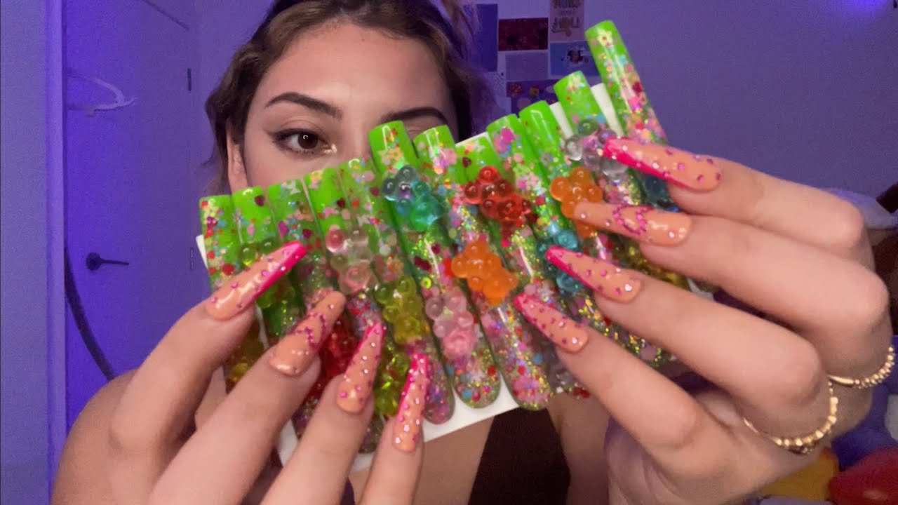 ASMR Lofi tapping triggers ✨💞 ~with press on nails~ | Whispered