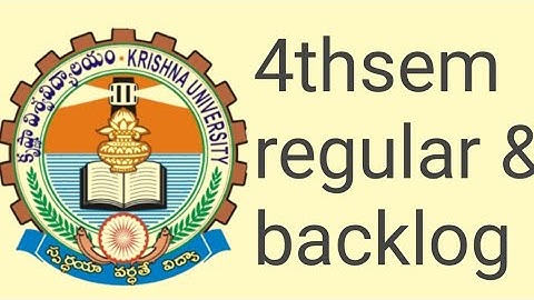 KRU 4th semester Regular & Backlog exams 2023/Krishna University 4thsem Regular exam time table 2023