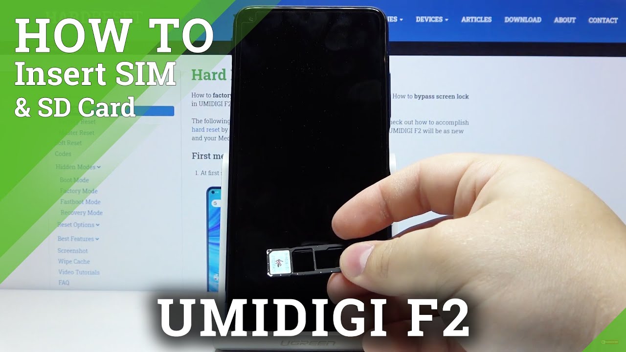 Micro SD & Nano SIM Installation in UMIDIGI F2 - Insert SD and SIM