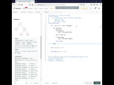 LeetCode 173  Binary Search Tree Iterator