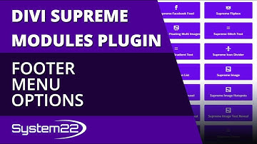 Divi Supreme Modules Footer Menu Options 👈