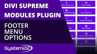 Divi Supreme Modules Footer Menu Options 👈
