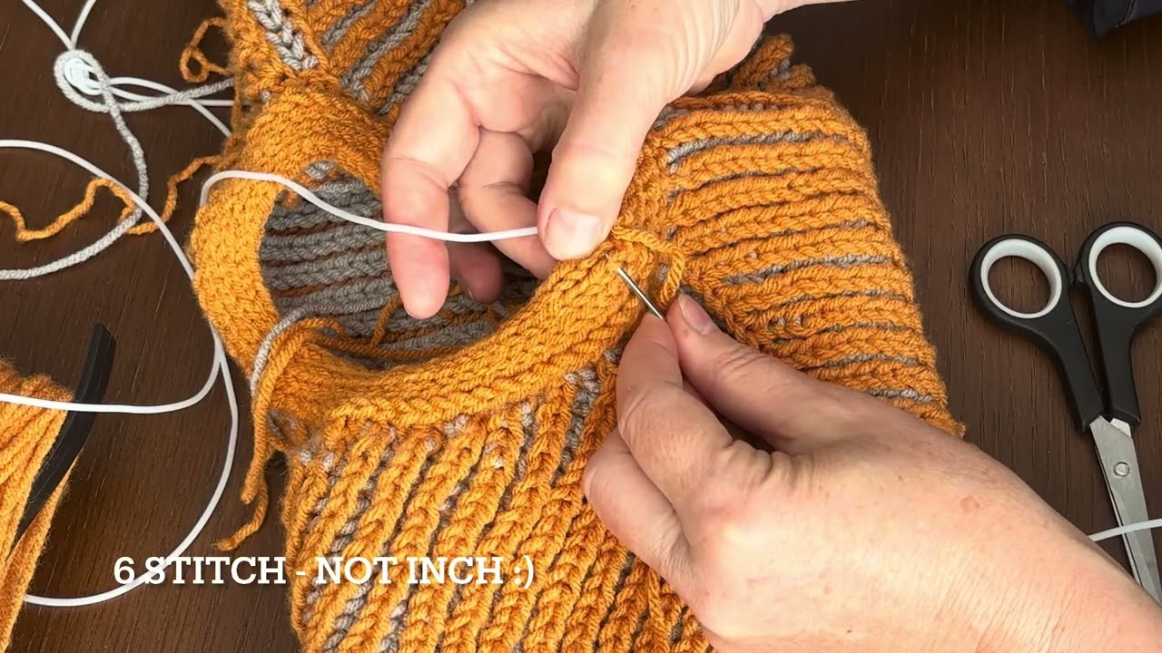 Reversible Fisherman’s Rib Knit Sweater - Part 3 Neckline 