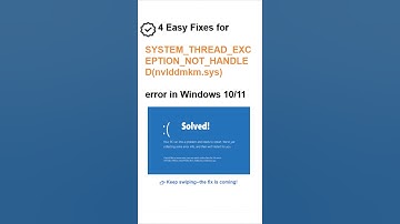 Fix error “System Thread Exception Not Handled”– Step-by-Step Guide #windowserror #bluescreen #bsod