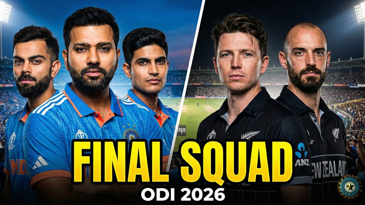 India vs New Zealand ODI 2026 Squad Announced | Full Team List Hindi