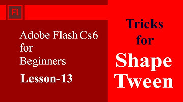 How to apply shape tween animation in Adobe Flash in Hindi
