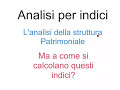 Analisi Patrimoniale con indici - 01