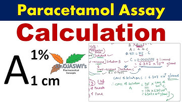 Calculation Paracetamol assay by UV using A1%, 1cm specific absorbance #dilutionfactor #Analysis