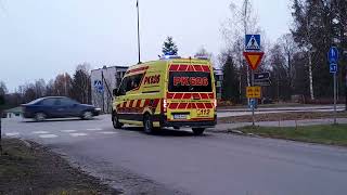 Pohjois Karjala 626 Lähdössä Kiireelliselle Tehtävälle Urheilutalolta