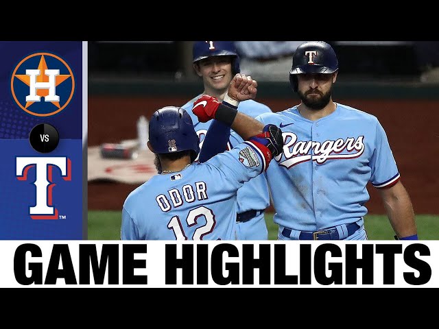 Rougned Odor crushes two home runs in 8-4 win  Astros-Rangers Game  Highlights 9/27/20 