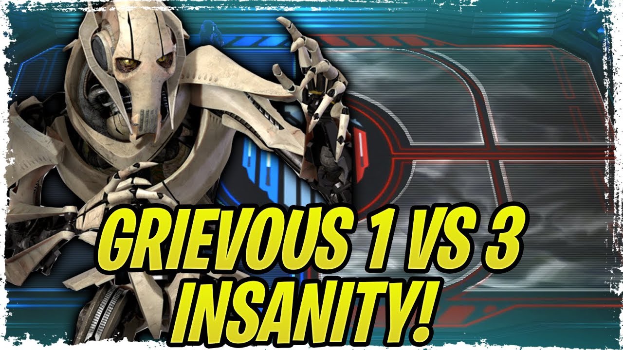 star wars the last jedi General Grievous SOLOS 1 vs 3 Grand Arena Team! SUPER OP! | Star Wars: Galaxy of Heroes