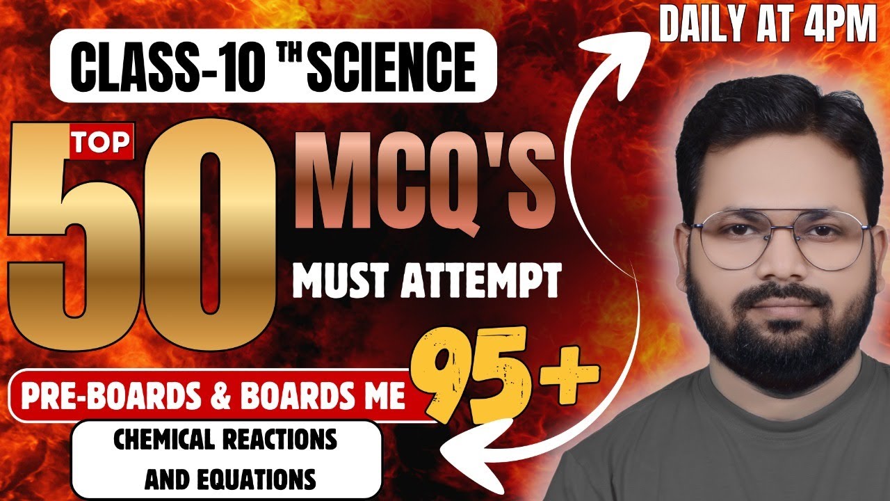 Top 50 mcqs of science class -10th || Class-10 science chapter -1 mcq's || 