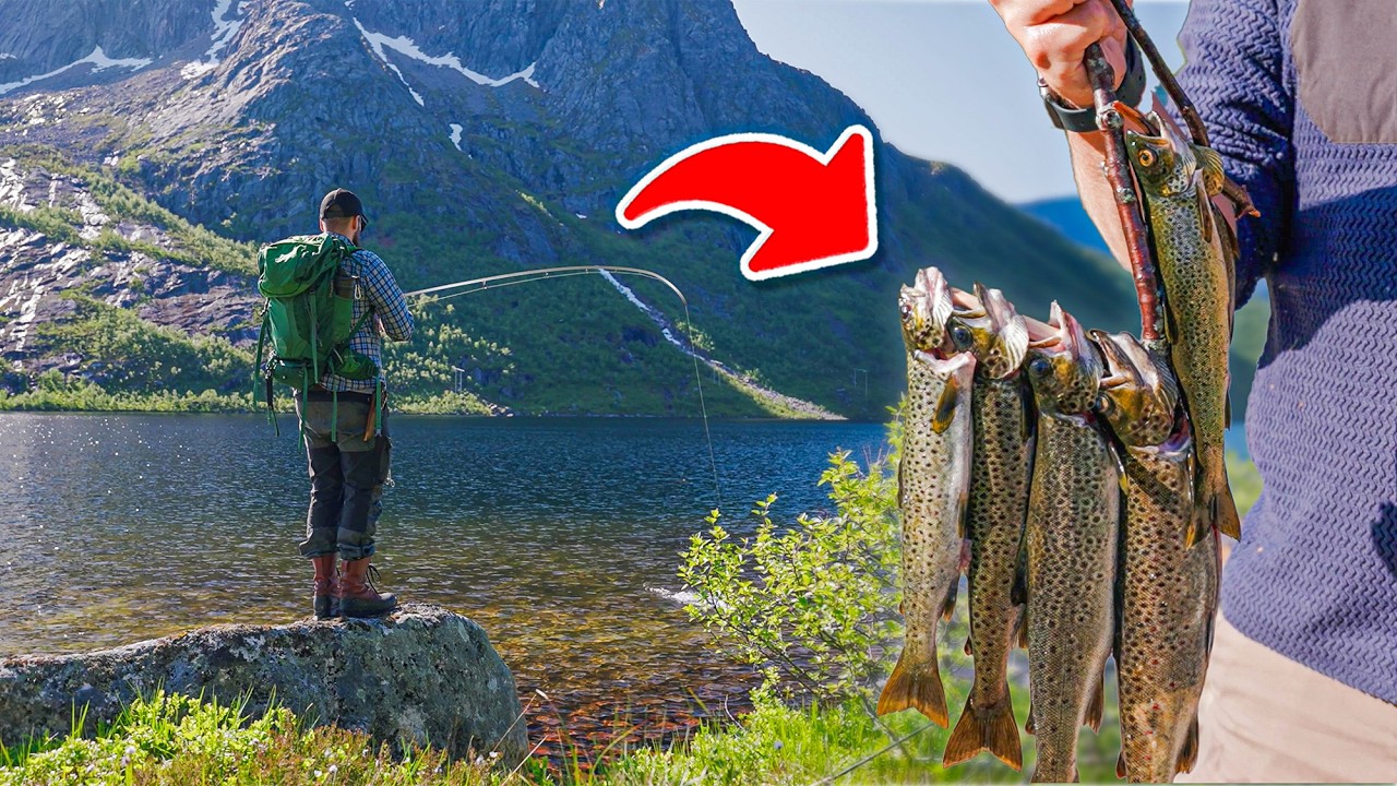 Wilde Forellen FANGEN, TÖTEN und ZUBEREITEN 🔪 Catch & Cook am Bergsee