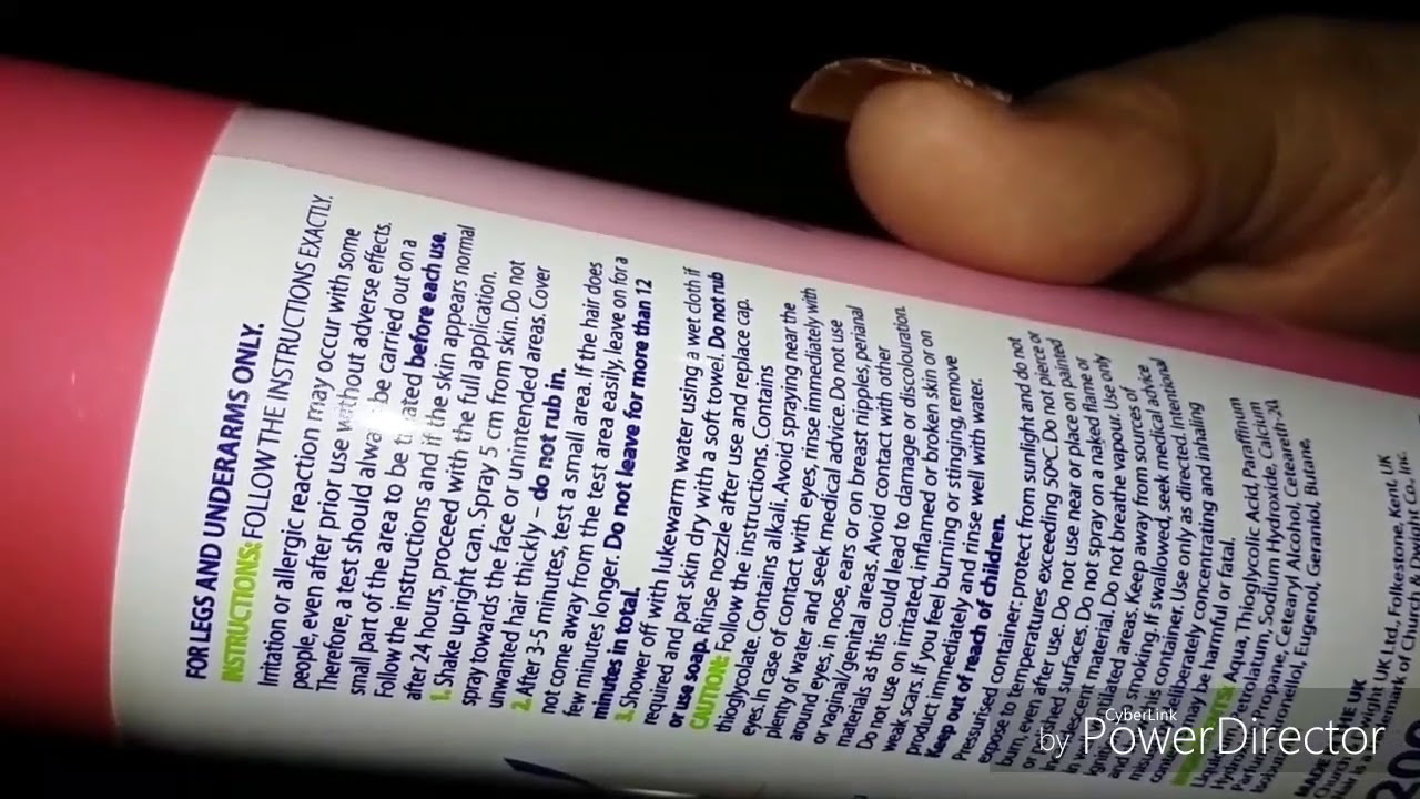 Nair hair removal spray. YouTube