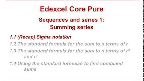EDX Core Pure: Sequences and series 1-1