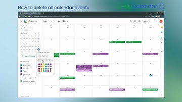 How to delete all calendar events | WpCalendar