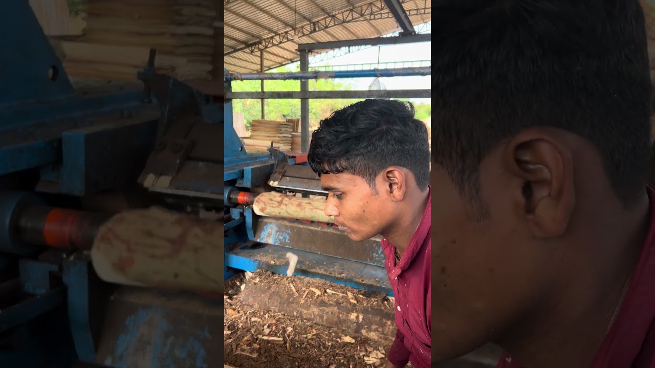 Wood debarking working big machine part 109 