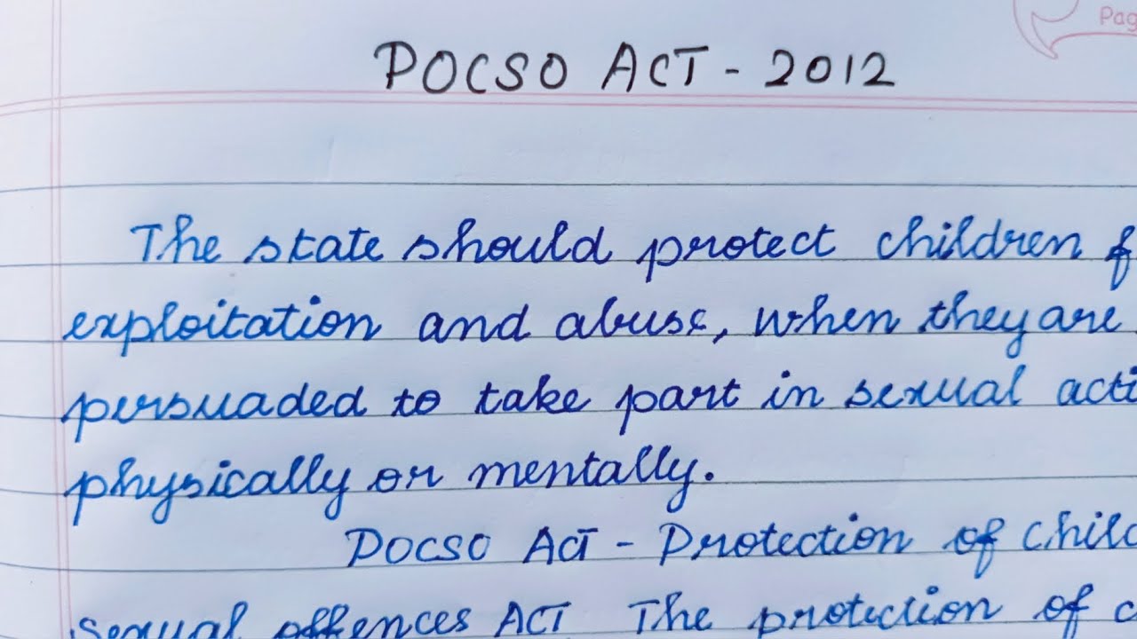 pocso act essay in english