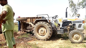 Mahindra tractor 265 Di and jcb 3DX plus working loader machine mitti trolley loading video