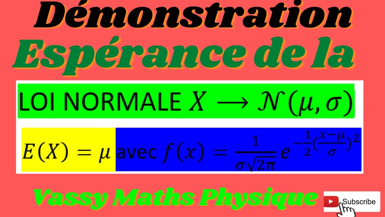 Esp rance De La Loi Normale Ou De Gauss Laplace D monstration Cours esp-rance-de-la-loi-normale-ou-de-gauss-laplace-d-monstration-cours