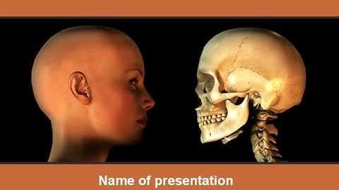 Human Skull PowerPoint Template by PoweredTemplate.com