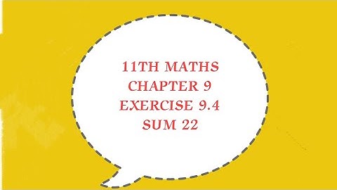 TN CLASS 11TH MATHS/EXERCISE 9.4 SUM 22/LIMITS AND CONTINUITY/CHAPTER 9(@MATHSSTUDENT )