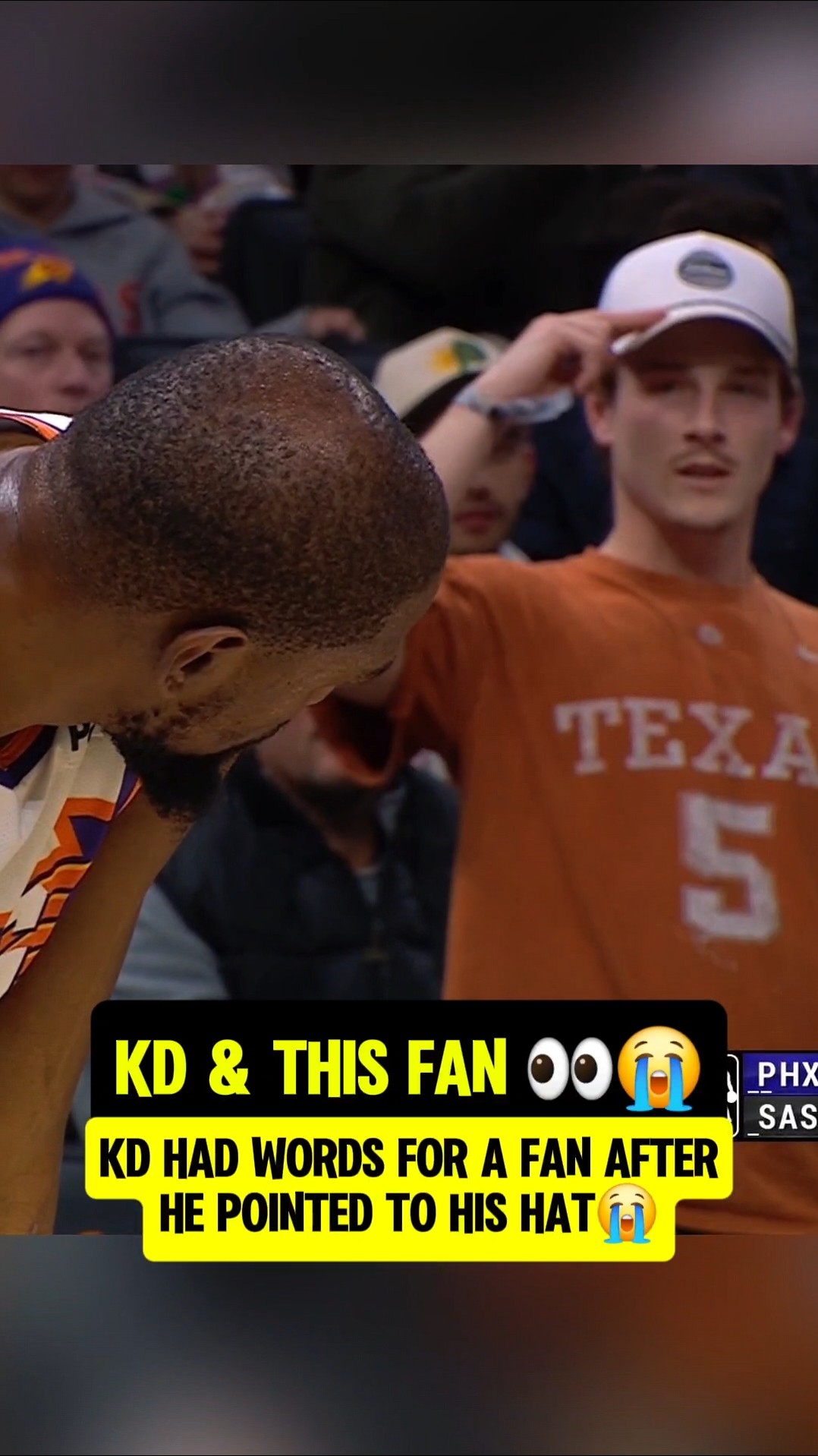 KD had time for a Texas Fan?