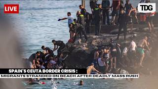 WATCH LIVE | Spain's Ceuta Border Crisis | Migrants Stranded on Beach After Deadly Mass Rush