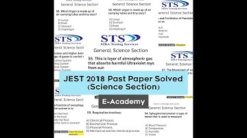 JEST Past Paper Solved | General Science Section | STS IBA