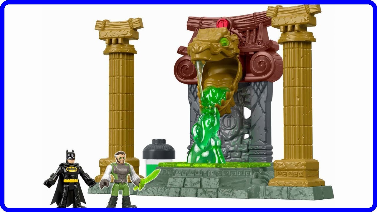 Parti Di Ricambio Originali Per Imaginext DC Super Friends Batman Ooze Pit - Include Figure Di Batman, Ra's Al Ghul E Spade (Modello FMX64)
