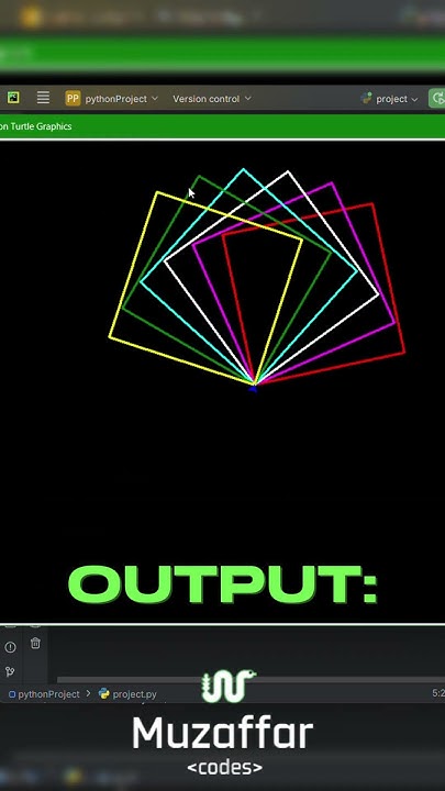 Create Colorful Square Spirograph using #python #turtle #coding - YouTube