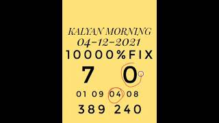 kalyan morning 100%fix 04-12-2021 jodi pass9182263585