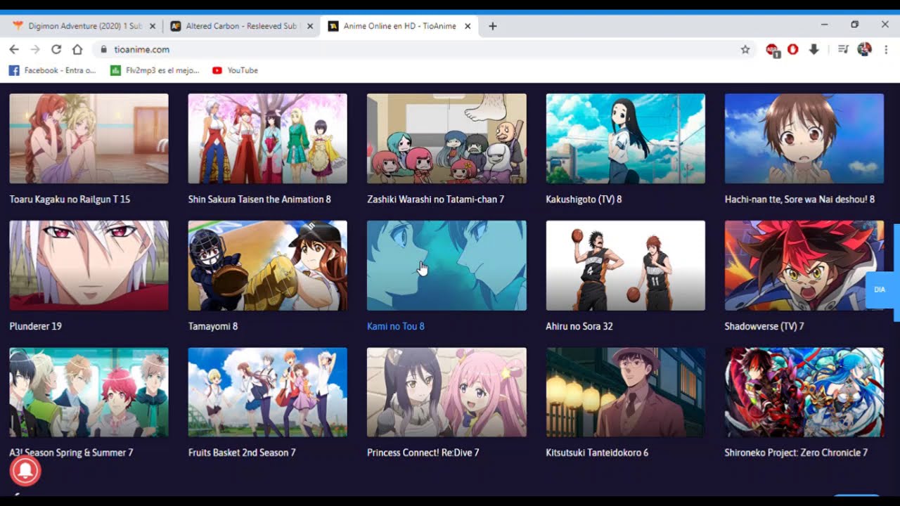 Las 3 mejores paginas para ver anime. - YouTube