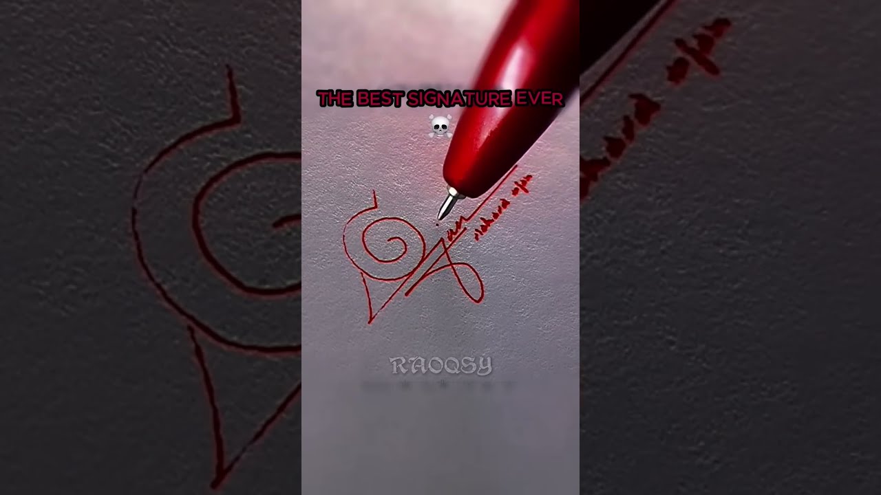The Best Signature Shorts Art Of Signatures YouTube