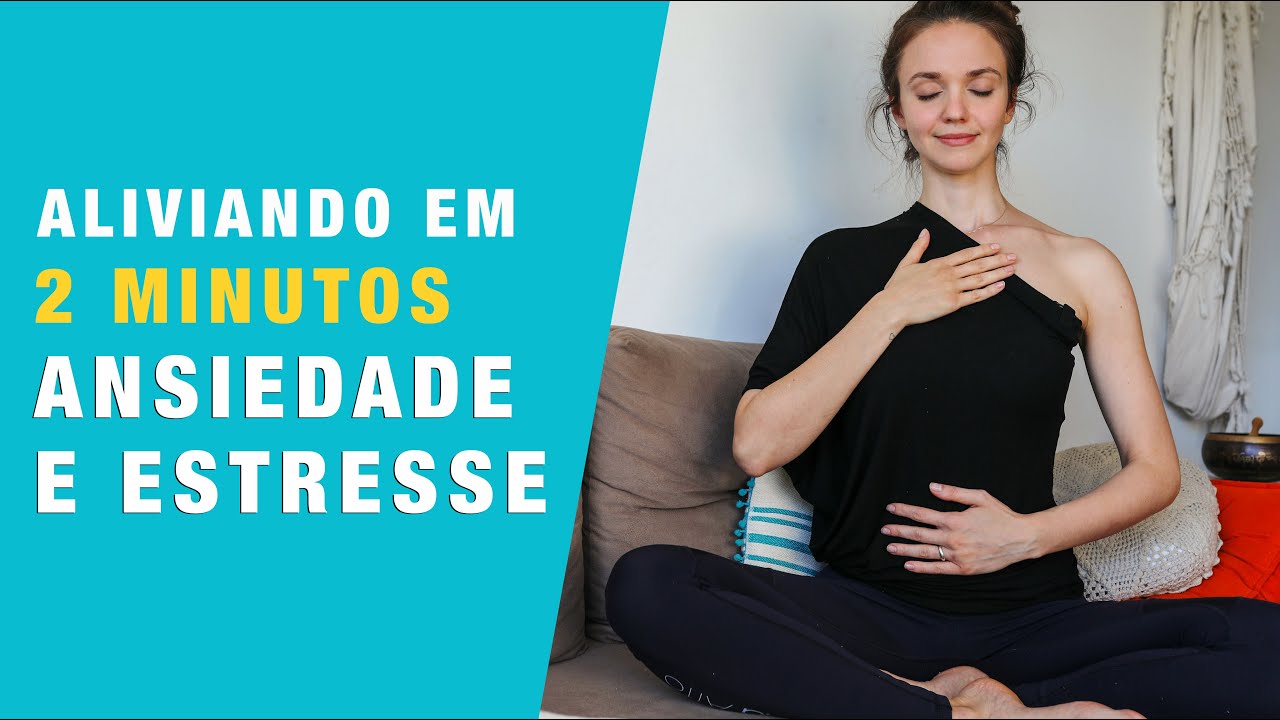 Aliviando ANSIEDADE e ESTRESSE com a respiração 💙Com 2 MINUTOS por dia ...